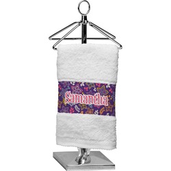 Simple Floral Cotton Finger Tip Towel (Personalized)