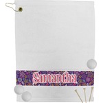 Simple Floral Golf Bag Towel (Personalized)