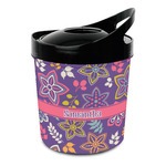 Simple Floral Plastic Ice Bucket (Personalized)