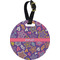 Simple Floral Personalized Round Luggage Tag