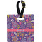 Simple Floral Personalized Square Luggage Tag