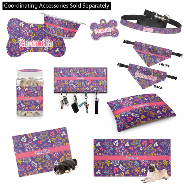 Simple Floral Customized Pet Accessories