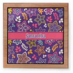 Simple Floral Pet Urn w/ Name or Text