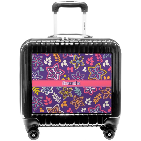 Custom Simple Floral Pilot / Flight Suitcase (Personalized)