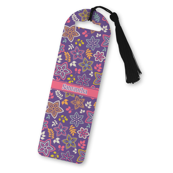 Custom Simple Floral Plastic Bookmark (Personalized)