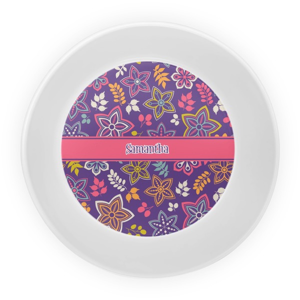 Simple Floral Melamine Bowl - Center