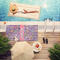 Simple Floral Pool Towel Lifestyle