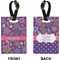 Simple Floral Rectangle Luggage Tag (Front + Back)