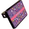 Simple Floral Rectangular Car Hitch Cover w/ FRP Insert (Angle View)