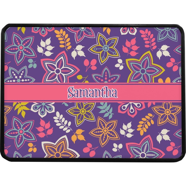 Simple Floral Rectangular Car Hitch Cover w/ FRP Insert (Select Size)