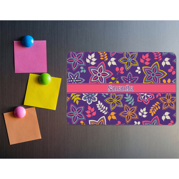 Simple Floral Rectangular Fridge Magnet - LIFESTYLE