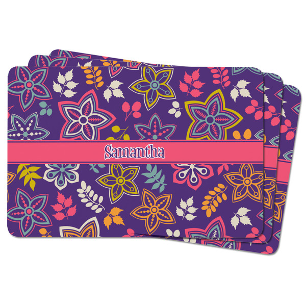 Simple Floral Rectangular Fridge Magnet - THREE