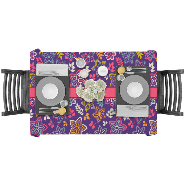 Simple Floral Rectangular Tablecloths - LIFESTYLE