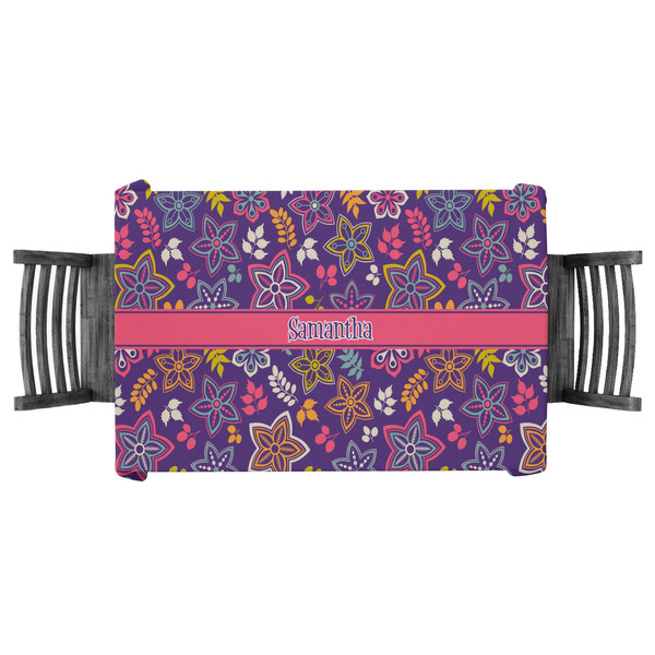 Custom Simple Floral Tablecloth - 58"x58" (Personalized)