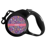 Simple Floral Retractable Dog Leash (Personalized)