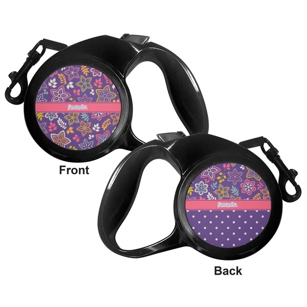 Simple Floral Retractable Dog Leash - Small - Apvl