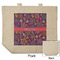 Simple Floral Reusable Cotton Grocery Bag - Front & Back View