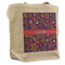 Simple Floral Reusable Cotton Grocery Bag - Front View