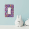 Simple Floral Rocker Light Switch Covers - Single - IN CONTEXT