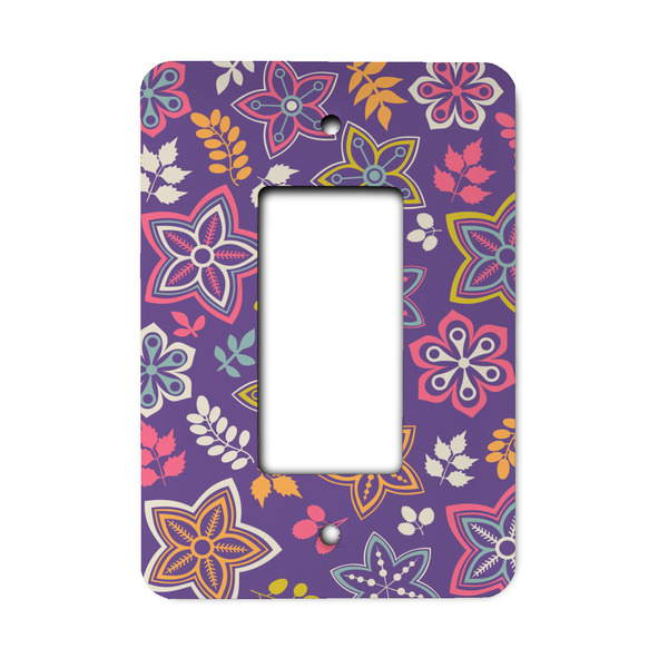 Custom Simple Floral Rocker Style Light Switch Cover