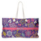 Simple Floral Large Rope Tote Bag - Front View