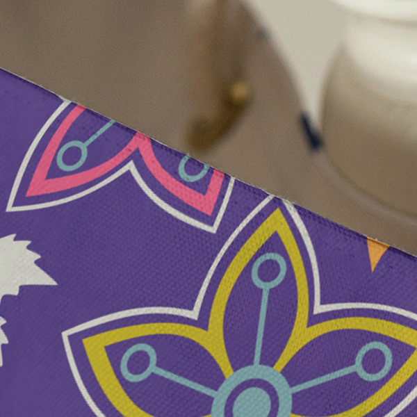 Simple Floral Large Rope Tote - Close Up View