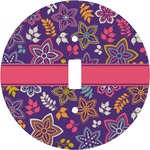 Simple Floral Round Light Switch Cover