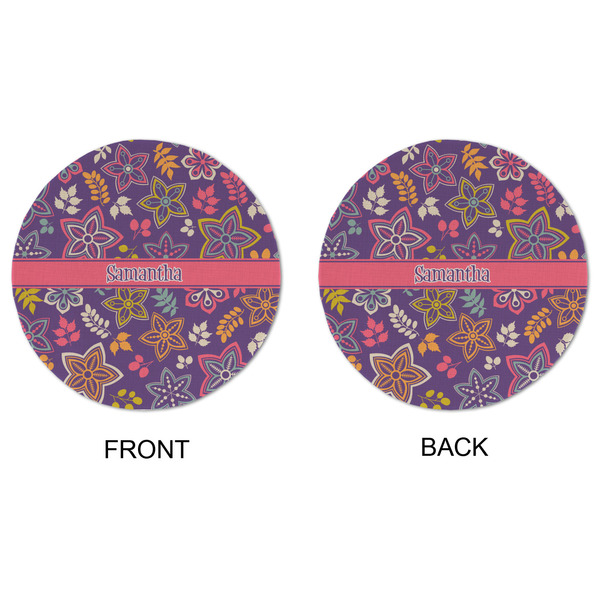 Simple Floral Round Linen Placemats - APPROVAL (double sided)