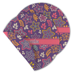 Simple Floral Round Linen Placemat - Double Sided (Personalized)