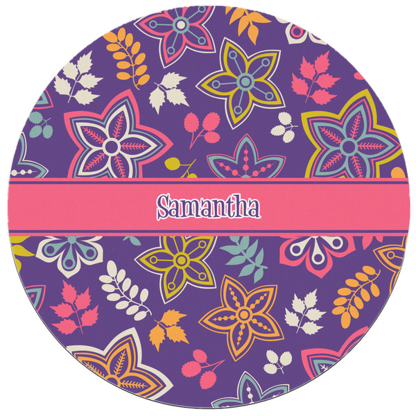 Simple Floral Round Mousepad - APPROVAL
