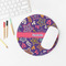 Simple Floral Round Mousepad - LIFESTYLE 2