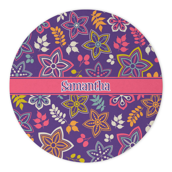Simple Floral Round Paper Coaster - Approval
