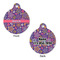 Simple Floral Round Pet Tag - Front & Back