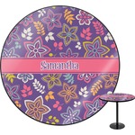 Simple Floral Round Table - 24" (Personalized)