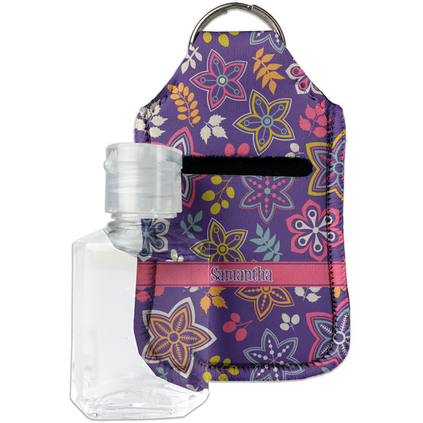 Custom Simple Floral Hand Sanitizer & Keychain Holder (Personalized)