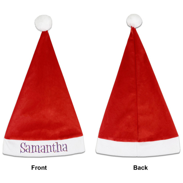 Simple Floral Santa Hats - Front and Back (Single Print) APPROVAL
