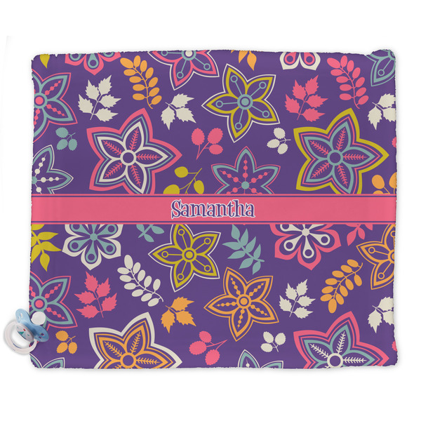 Custom Simple Floral Security Blankets - Double Sided (Personalized)
