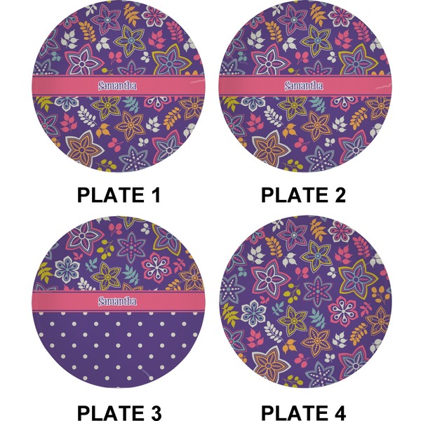 Simple Floral Set of Appetizer / Dessert Plates (Approval)