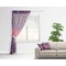 Simple Floral Sheer Curtain With Window and Rod - in Room Matching Pillow