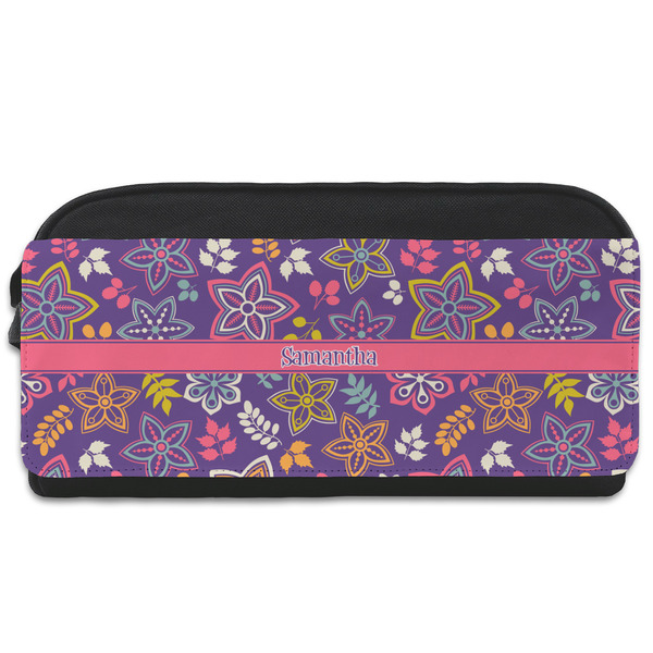 Custom Simple Floral Shoe Bag (Personalized)