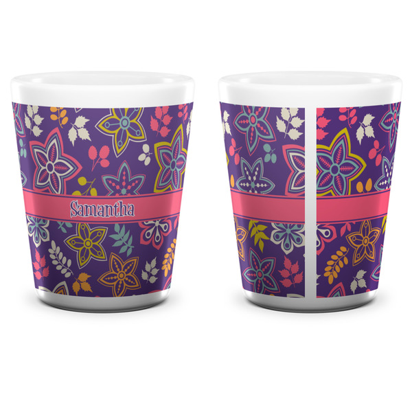 Simple Floral Shot Glass - White - APPROVAL