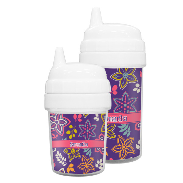 Simple Floral Sippy Cups