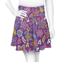 Simple Floral Skater Skirt - X Small