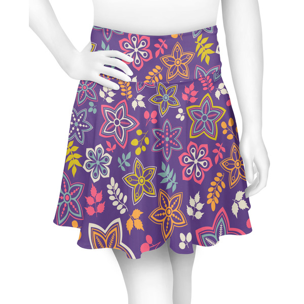 Custom Simple Floral Skater Skirt - X Large