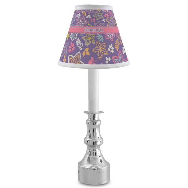 Simple Floral Small Chandelier Lamp - LIFESTYLE (on candle stick)