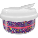 Simple Floral Snack Container (Personalized)