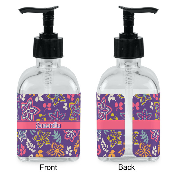 Simple Floral Glass Soap/Lotion Dispenser - Approval