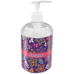 Simple Floral Acrylic Soap & Lotion Bottle (Personalized)