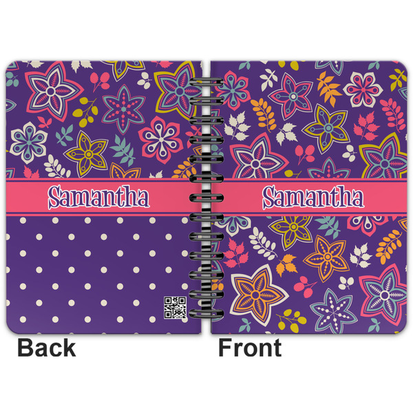 Simple Floral Spiral Journal 5 x 7 - Apvl