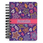 Simple Floral Spiral Notebook - 5x7 w/ Name or Text